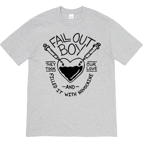 fall out boy摇滚乐队EMO音乐节 美式复古短袖男女情侣T恤纯棉tee