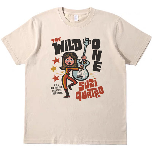 复古女BASS手 趣味古着美式T恤vintage男女宽松百搭短袖teeshirt
