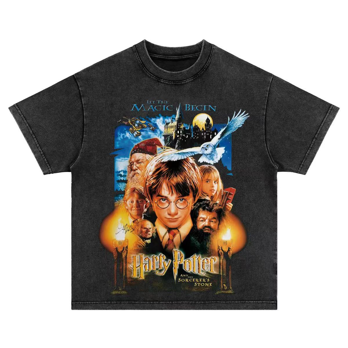 复古短袖美式水洗做旧