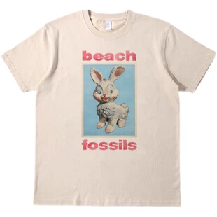 beach fossils独立摇滚乐队复古短袖bf男女情侣T恤纯棉teeshirt