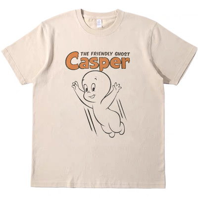 小精灵电影 美式复古vintagetee纯棉短袖男女情侣T恤纯棉tshirt