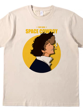 星际牛仔Cowboy Bebop 美式T恤复古vintage男女宽松纯棉短袖tee