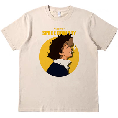 星际牛仔Cowboy Bebop 美式T恤复古vintage男女宽松纯棉短袖tee
