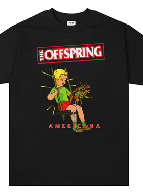 the offspring朋克乐队美式复古vintage短袖男女款情侣T恤纯棉tee