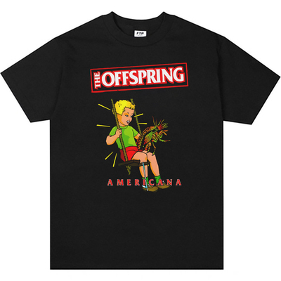 the offspring朋克乐队美式复古vintage短袖男女款情侣T恤纯棉tee