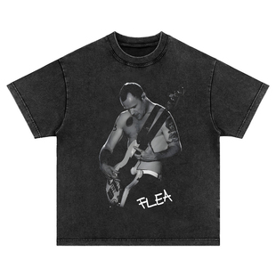 t恤男女卫衣 重磅水洗做旧纯棉宽松长短袖 红辣椒乐队贝斯flea 美式