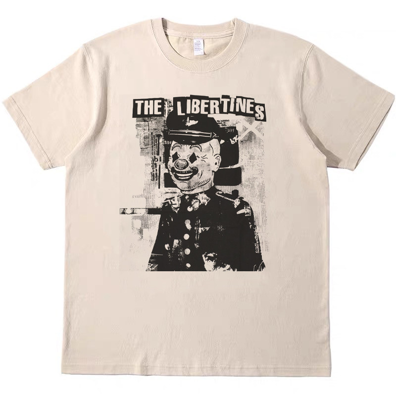 the libertines朋克英伦复古短袖bf男女情侣T恤纯棉tee原创tshirt