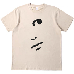 线条抽象艺术 复古vintage男女情侣短袖tee宽松纯棉T恤t shirt