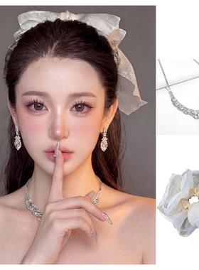 轻奢小众锆石闪钻新娘锁骨链