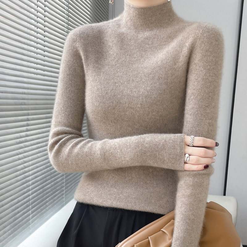 鄂尔多斯市100%纯山羊绒衫女秋冬