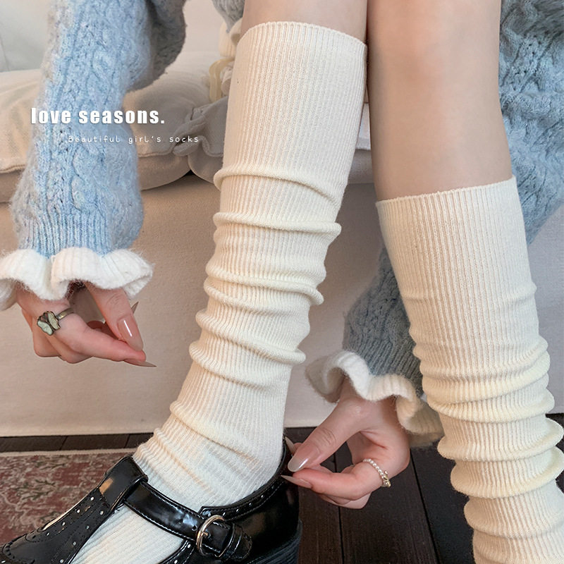 川岛私立学院秋冬双针细竖条小腿袜ins日系学院风纯色及膝堆堆袜,女士内衣/男士内衣/家居服,长筒袜,淘宝优惠券,粉丝福利购,淘宝优惠卷
