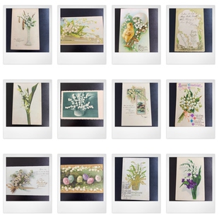 早期 原版 真挚 铃兰花 爱情 花语 欧洲 自选 古董明信片