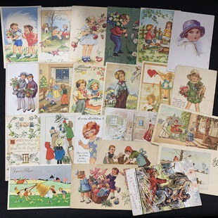 欧洲早期 珍藏老明信片 经典 美女儿童 自选 系列
