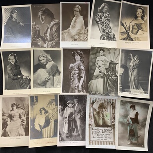 18 英国早期  明星 舞台剧演员 肖像  美女  原版老明信片