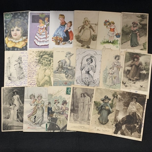 欧洲早期 珍藏老明信片 经典 美女儿童 自选 系列