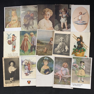 欧洲早期 珍藏老明信片 经典 美女儿童 自选 系列