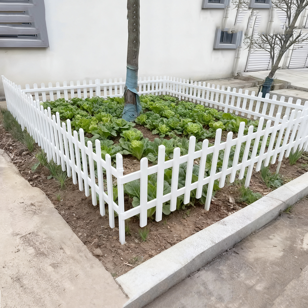 防腐木栅栏白色装饰花园实木插地围栏户外庭院菜地菜园种植小围挡