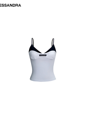 设计师 LE ALESSANDRA 叠搭撞色抹胸背心假两件