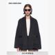 设计师ANN 毛呢外套 双面呢大衣女冬中长款 ANDELMAN 披肩包裹式