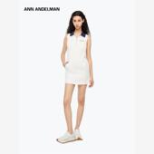 休闲简约撞色翻领无袖 设计师ANN ANDELMAN2025春夏新品 连衣裙女