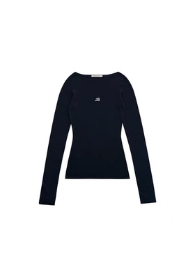 LE ALESSANDRA 无缝设计一字领羊毛衣上衣打底衫