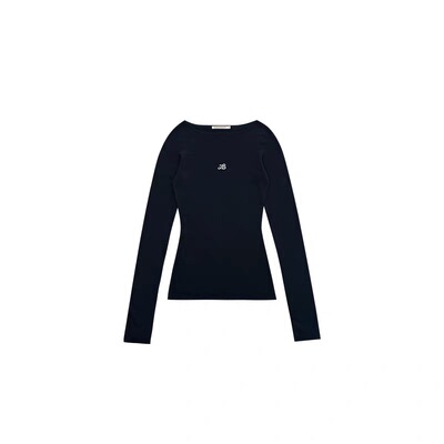 LE ALESSANDRA 无缝设计一字领羊毛衣上衣打底衫