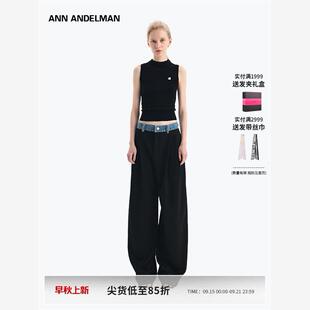直筒长裤 牛仔腰头拼接西裤 ANDELMAN 设计师ANN