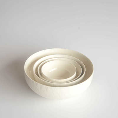 白麻布纹系列透明釉馄饨碗陆升