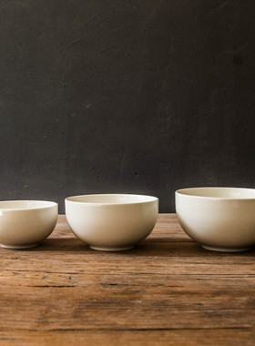 陆升Luzerne正品纯白Zen系列4.25/5/5.75英寸陶瓷饭碗新骨瓷
