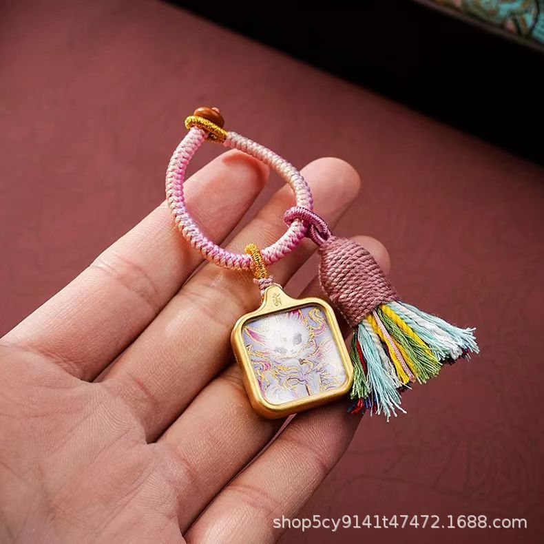 新款藏式手编挂件 编织钥匙扣 感流苏挂件扎基拉姆包包挂件