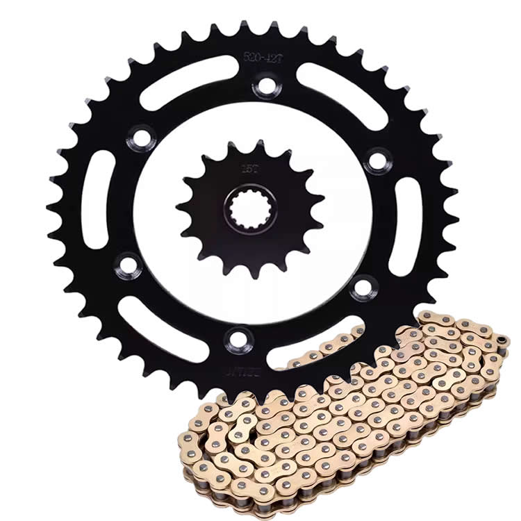 适用于摩托车大眼DR250 DR350 DRZ400链轮大小齿轮套链盘520链条