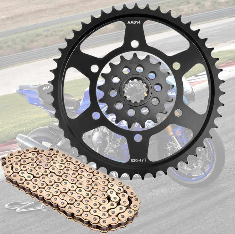 适用雅马哈YZF1000 R1 09-14年链轮牙盘大小齿轮链盘530链条套链