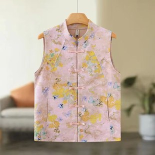 新中式马甲女款2025新款夏春秋薄款坎肩无袖时尚百搭背心外套上衣