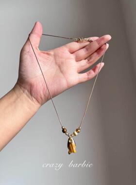 复古小鱼吊坠项链女2026新爆款