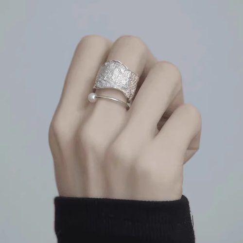 双层珍珠戒指~冷淡风食指戒