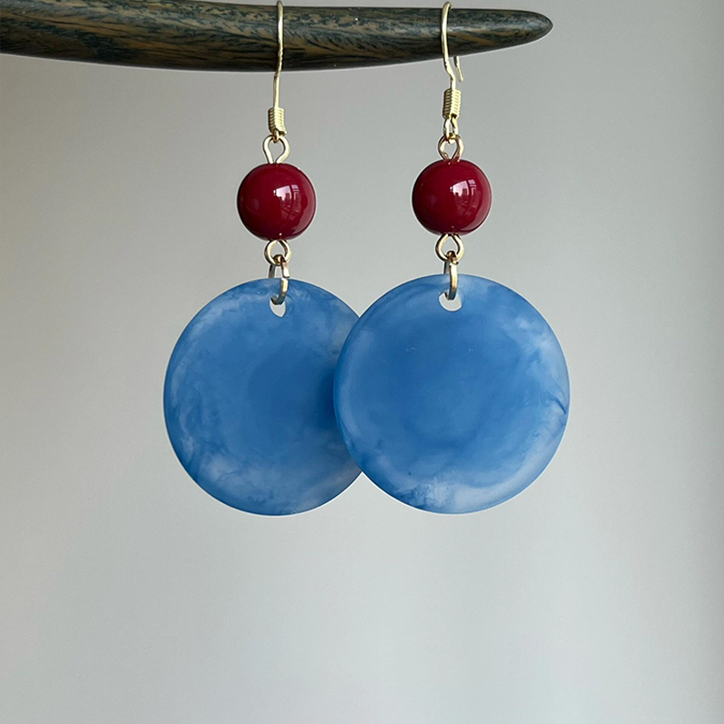 新中式圆形耳环2025新款爆款