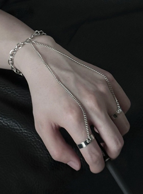 银色连体手链女2026新款精致百搭