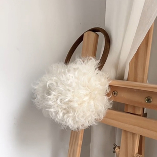 韩系ins风个性自然卷羊毛保暖耳罩秋冬时尚高级防冻耳包2026新款