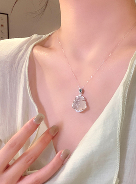 925纯银玉髓项链轻奢高级感吊坠