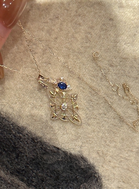 镂空树叶吊坠项链女时尚气质百搭