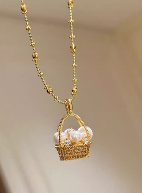 好运招财篮子项链女款2025新款