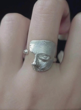 银色破碎假面戒指女2026新款爆款