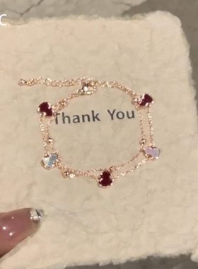 双层红色葫芦手链女款气质百搭