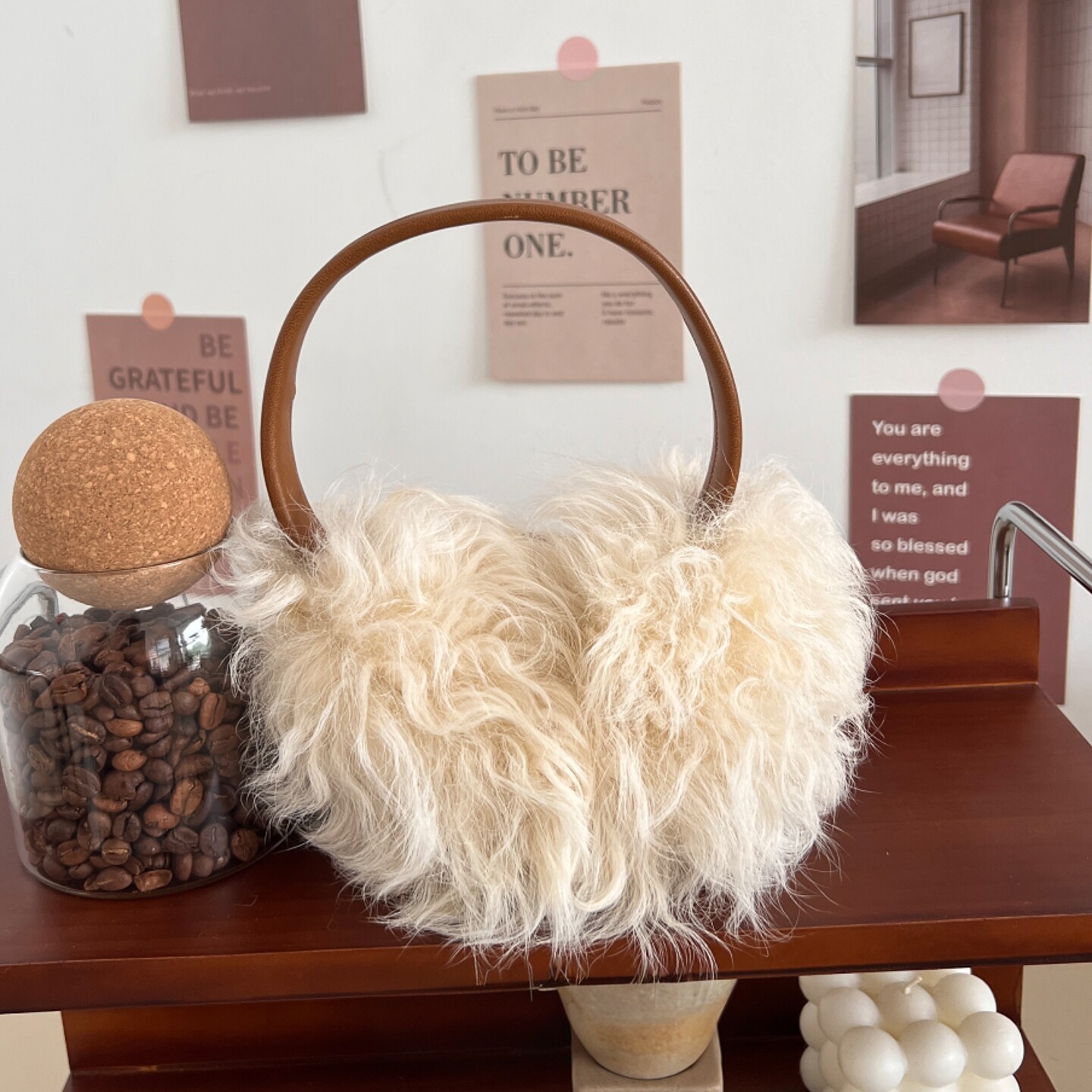 韩系ins个性卷羊毛保暖耳罩秋冬时尚高级加厚防冻耳气质百搭耳包