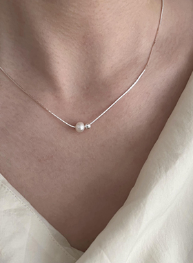 夏天仿珍珠项链轻奢高级感吊坠
