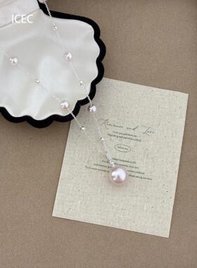 满天星仿珍珠项链女小众设计感