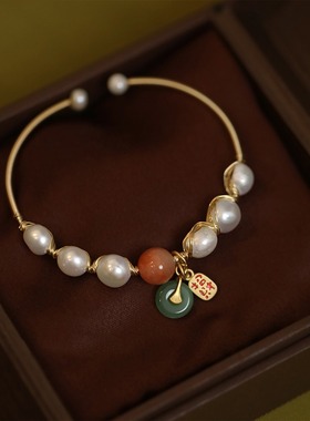 串珠手链女珍珠手饰港风复古手镯