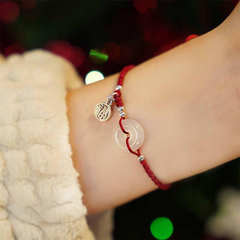 平安扣手绳女手链2025年新款红绳