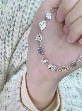 银色蜡笔小新手链女款