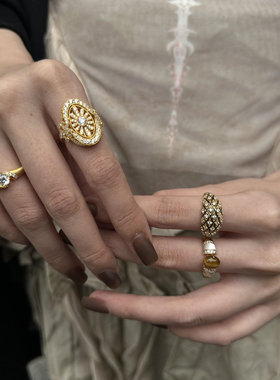 老钱风雏菊戒指女2026新爆款指环